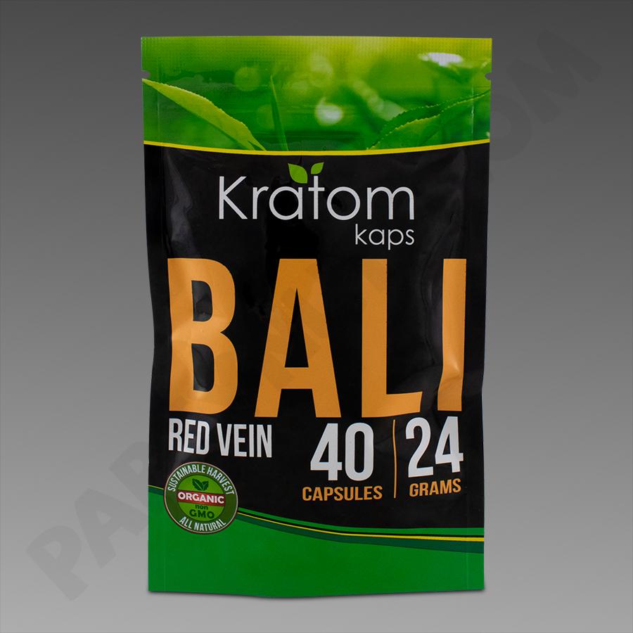 Kratom Kaps Bali Red Vein 24g 40 ct Capsules - Natty Supps