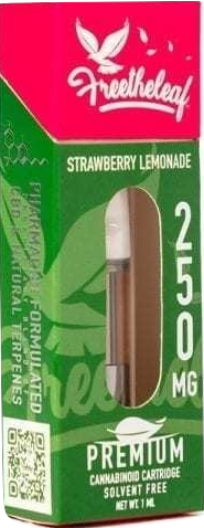 Green Roads Free The Leaf Strawberry Lemonade 250mg Cartridge - Natty Supps