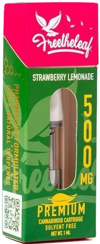 Green Roads Free the Leaf Strawberry lemonade 500mg Cartridge - Natty Supps