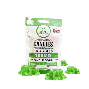 Green Roads 100mg CBD Candies Froggies Sweet Single Dose (25mg x 4) - Natty Supps