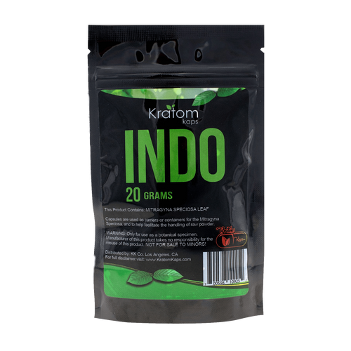 Kratom Kaps Indo Green Vein 24g 40 ct Capsules - Natty Supps